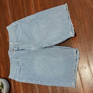 Seven7 Seersucker Raw Hem Bermudas (0723)